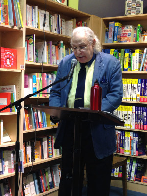 Paul reading an excerpt from his book, at Porter Sq. Books in Cambridge, MA. Photo © 2015 Anne S. Katzeff